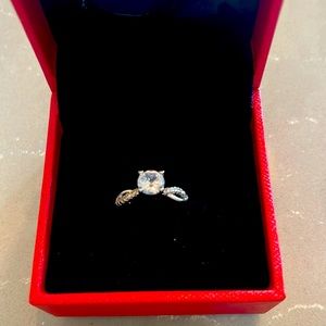 GRA graded 1 ct. round moissanite beautiful ring